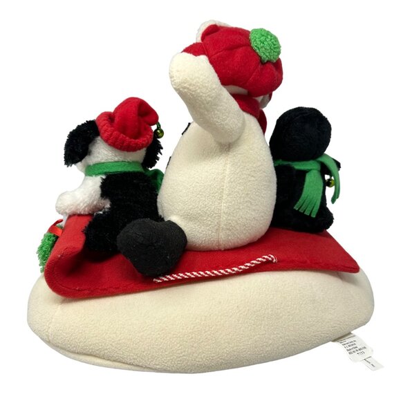 Hallmark Jingle Pals Snow What Fun Sledders Snowman Penguin Dog Musical Decor - Picture 2 of 7
